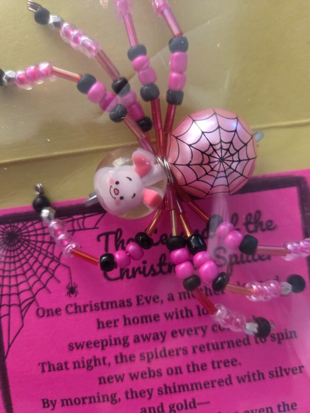 Piglet beaded spider